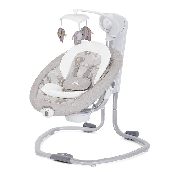 Joie Serina Swivel Modern Automatic Electric Baby Swing - Elephant Duo - Dezine Kids