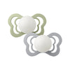 Bibs Couture GLOW Pacifiers 2 Pack - Sage/Cloud