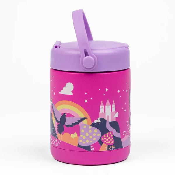 Kicups Joyful Jar Stainless Steel Insulated Food Jar 488ml - Whimsical Wonderland