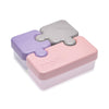 Melii Puzzle Container Airtight & Leakproof Microwave, Freezer & Dishwasher Safe - Purple, Grey & Pink