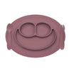 EzPz Mini Feeding Set for Toddlers (Mat, Spoon & Fork) - Mauve
