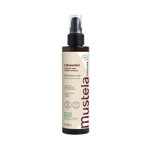 Mustela Essential Care, Multi-Action Stretch Mark Treatment, Breast and Body, Prevents Stretch Marks, 99% Natural Ingredients - 200 ml - Dezine Kids