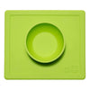EzPz Happy Bowl 100% Food Grade Silicone Suction Bowl with Built In Placemat - Lime