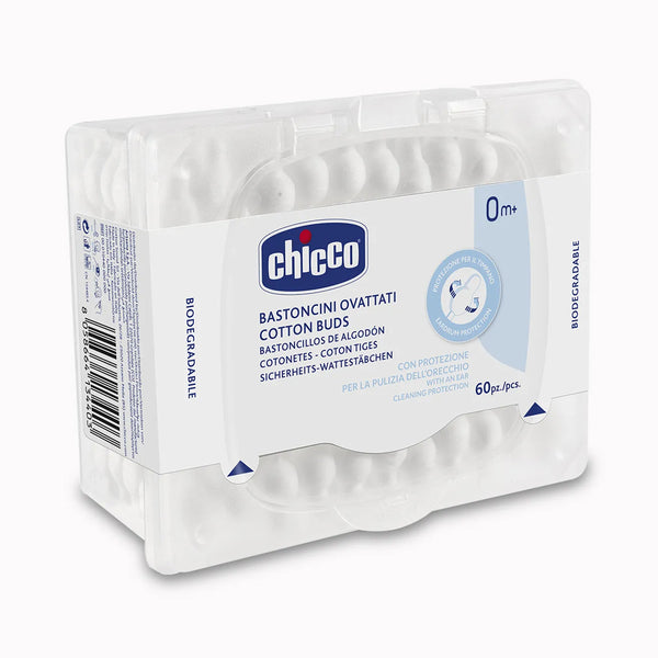 Chicco Cotton Buds With Ear Drum Protection - 90 Pcs