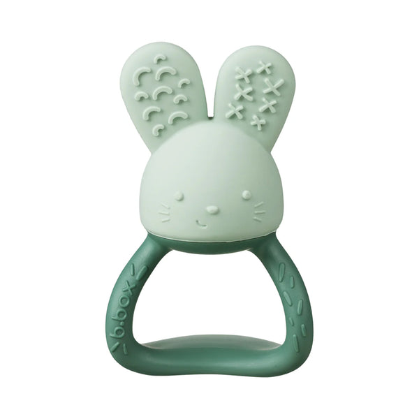 B Box Chill Plus Fill Bunny Teether - Sage Green