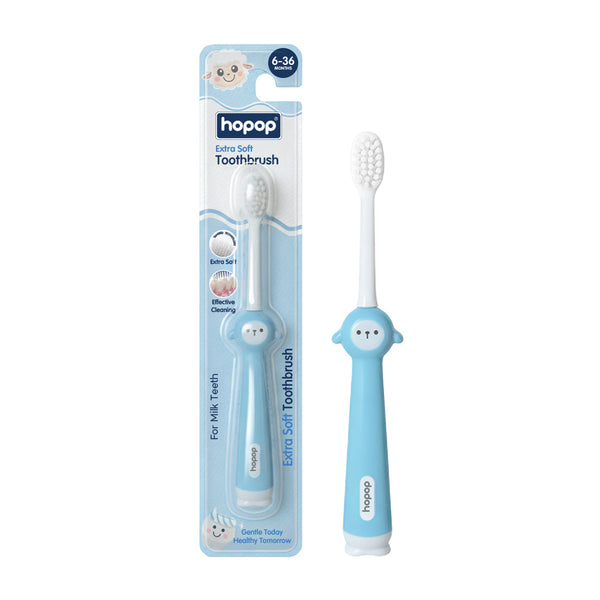 Hopop Soft Baby Toothbrush for Infants & Toddlers (6–36 Months) - Lama Design - Dezine Kids