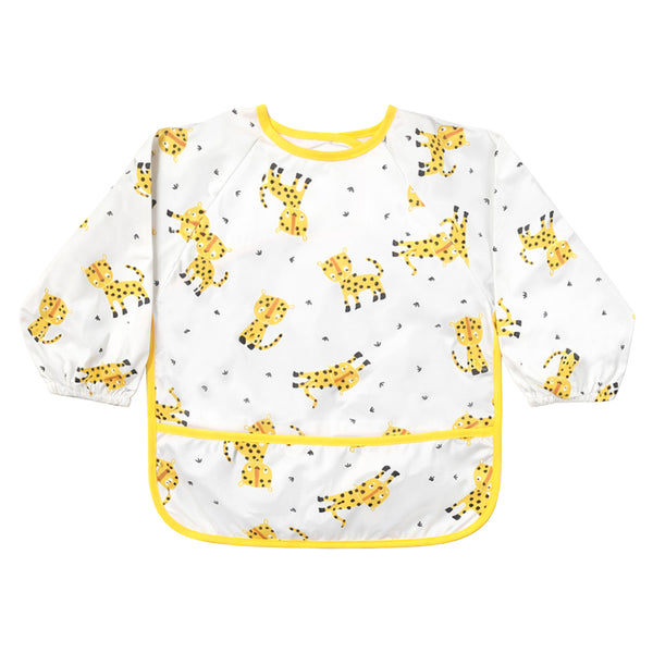 Hopop Easy Clean Waterproof Full Sleeve Baby Bib with Food Catcher Pocket - Dezine Kids