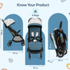Chicco Glee Lightweight Baby Stroller with Multiple Recline Positions Pram for 0 to 4Y (Upto 22 Kg)- Joyful Teal