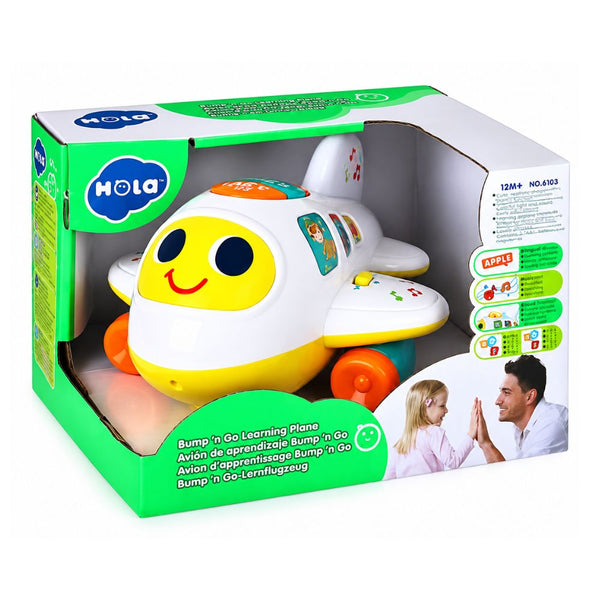 Hola Bump 'n Go Early Learning Plane Toy - Dezine Kids