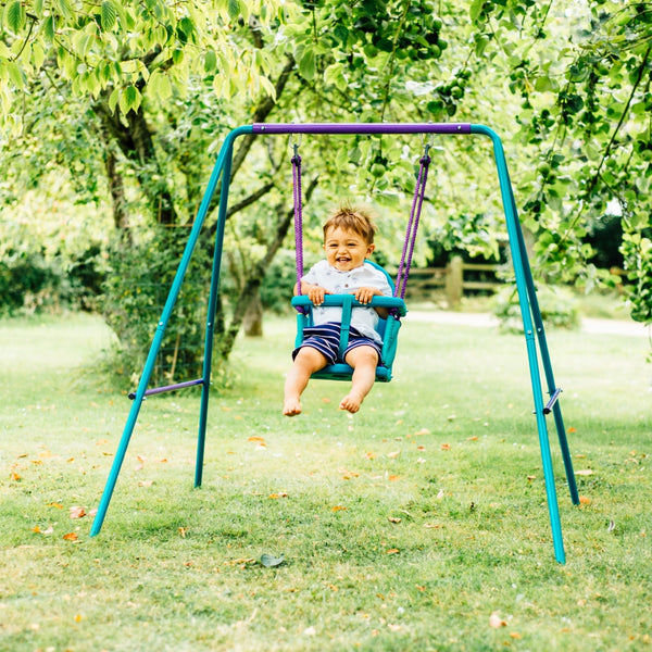 Plum Metal 2-In-1 Swing Set