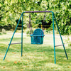 Plum Metal 2-In-1 Swing Set