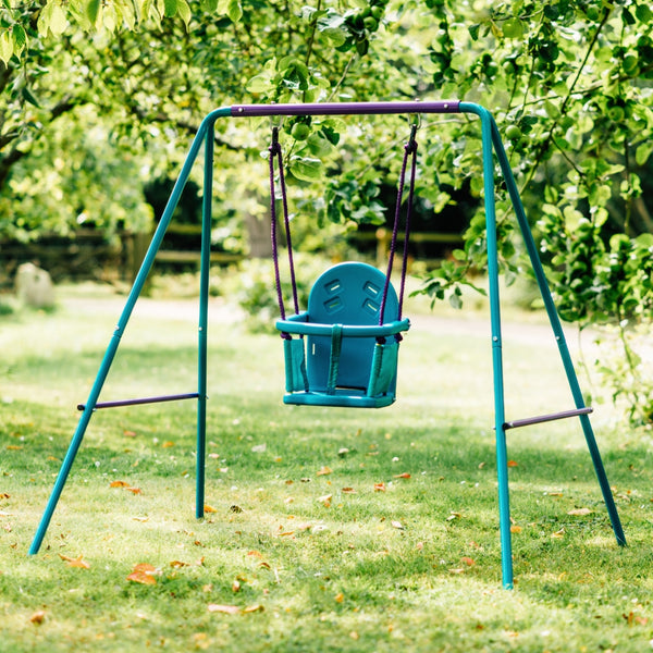 Plum Metal 2-In-1 Swing Set
