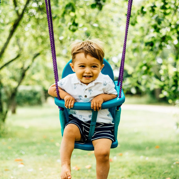 Plum Metal 2-In-1 Swing Set