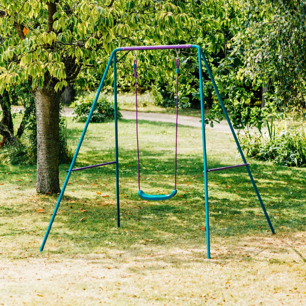 Plum Metal 2-In-1 Swing Set
