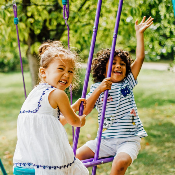 Plum Metal Jupiter Double Swing And Glider Set