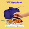 Basil 2 Compartment Stainless Steel Lunchbox with Plastic Lid - Pixel Rush