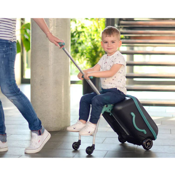 Beaba Ride On Cabin Luggage Suitcase with Child Seat, Aged 4 and Above, Expandable Large Opening Capacity 22L - Dezine Kids