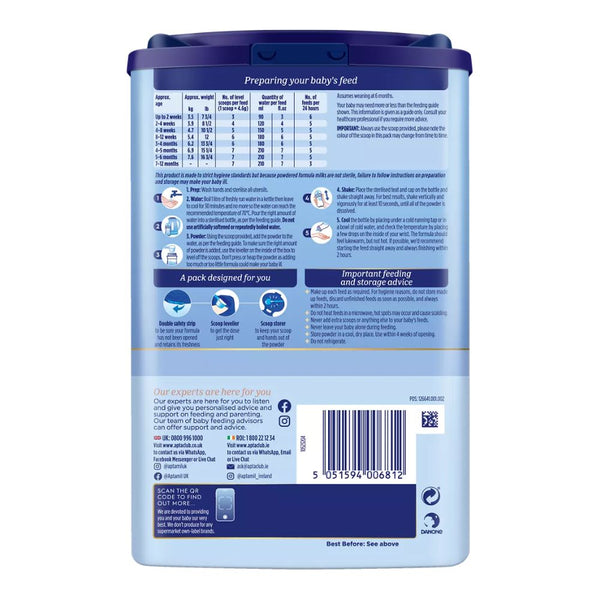 Aptamil First Infant Milk Formula Stage 1, 0 to 6 Months - 800g