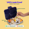 Basil 4 Compartment Stainless Steel Lunchbox with Plastic Lid - Pixel Rush