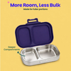 Basil 2 Compartment Stainless Steel Lunchbox with Plastic Lid - Pixel Rush