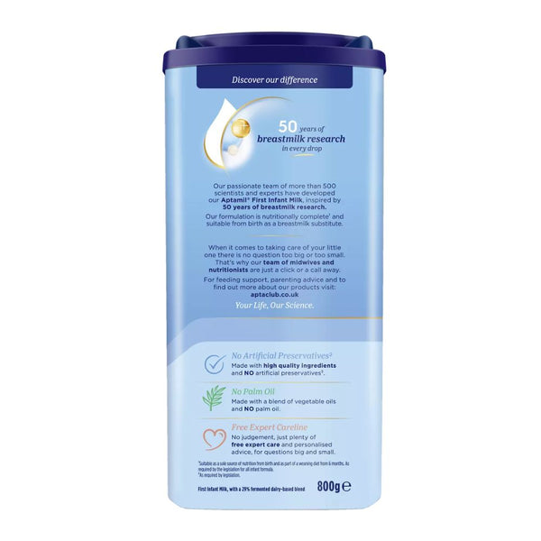 Aptamil First Infant Milk Formula Stage 1, 0 to 6 Months - 800g
