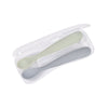 Beaba 1st Stage Silicone Spoon with Ultra Soft Tip, Gum Friendly, Ergonomic Handles, Set of 2 - Green/Grey - Dezine Kids