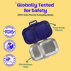 Basil 2 Compartment Stainless Steel Lunchbox with Plastic Lid - Pixel Rush