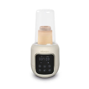 Beaba Multi Milk 5 in 1 Baby Bottle Warmer, Fast Steam Mode, Defrost & Baby Food Warmer with LED Display, Touch Screen & Adjustable Timer - Clay
