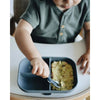 Beaba Divided Silicone Plate - Mineral Grey