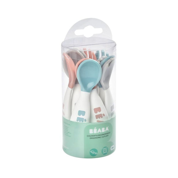 Beaba Set 10 ergonomic cutleries for 2nd Age - Blue/Pink