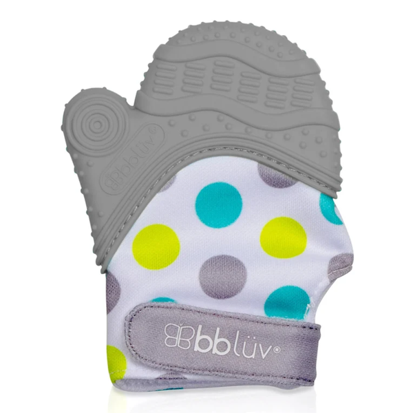 Bbluv Gluv Original Silicone Baby Teething Mitten - Grey - Dezine Kids