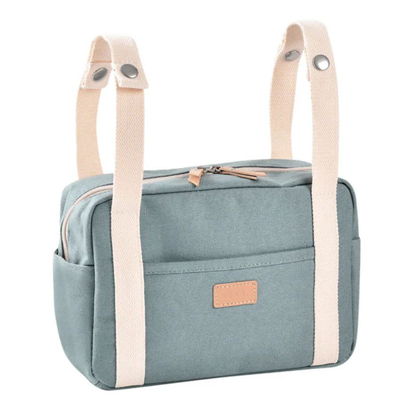 Beaba Mini Paris Baby Diaper Bag with 5L Capacity, Multi Pocket Organizer with Stroller Clips - Sage Green - Dezine Kids