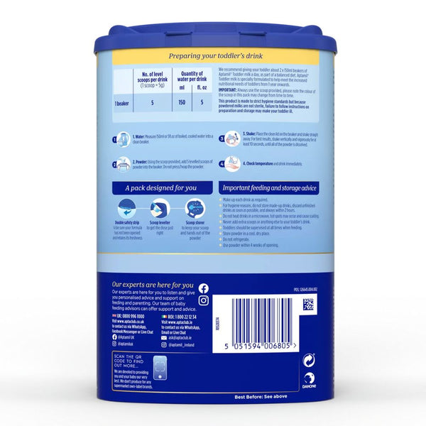 Aptamil Toddler Milk Formula Stage 3, 1 to 2 Years - 800g