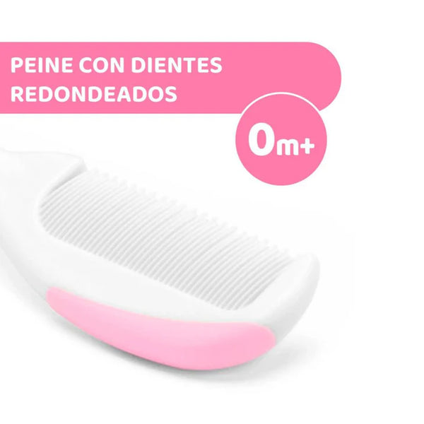 Chicco Hair Brush And Comb Set - Pink