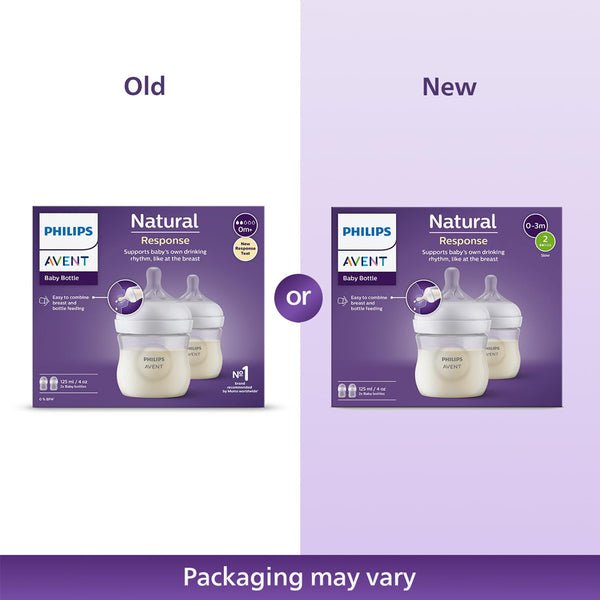 Philips Avent Feeding Bottle With Natural Response Nipple (Pack of 2) - 125 ml