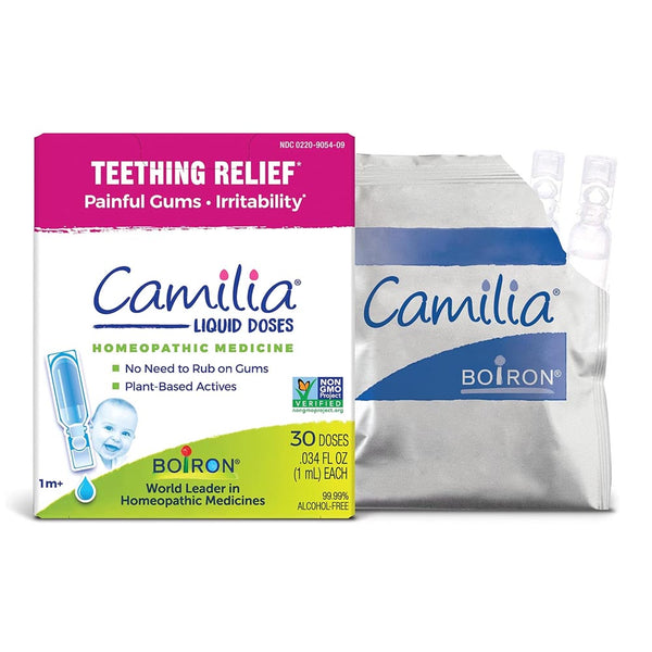 Boiron Camilia Teething Drops for Daytime and Nighttime Relief of Painful or Swollen Gums and Irritability in Babies - 30 Count