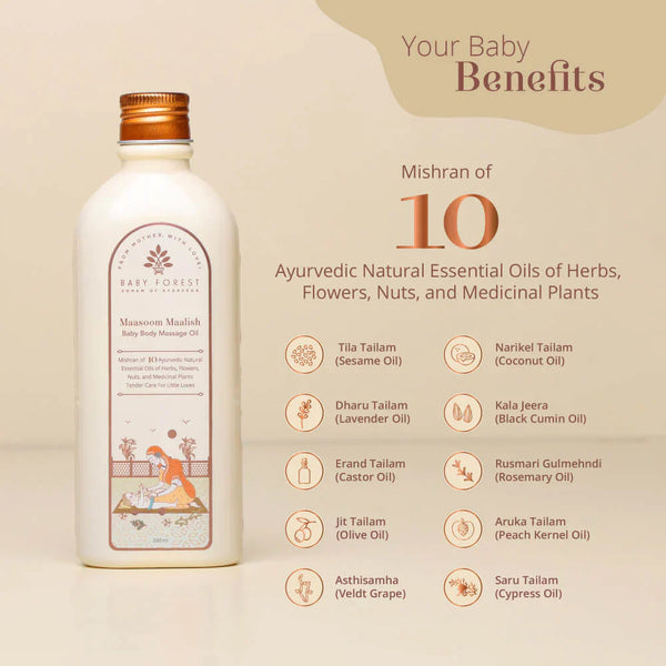 Maasoom Maalish Baby Body Massage Oil 200Ml - dezinekids.com