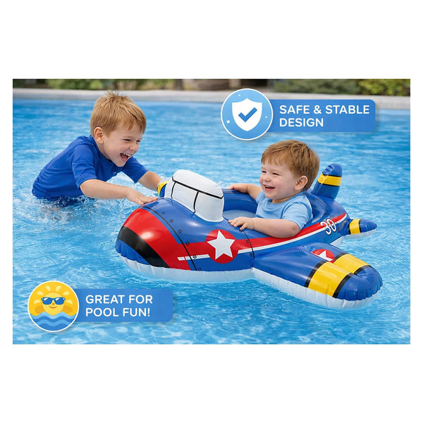 Intex Kiddie Inflatable Swim Water Float Ring Cruiser - Plane - Dezine Kids