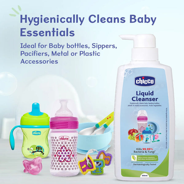 Chicco Liquid Cleanser with 100% Food Grade & Natural Ingredients - 500ml