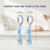 Hopop Stainless Steel Spoon & Fork Set with Travel Case - Portable & Durable - Dezine Kids