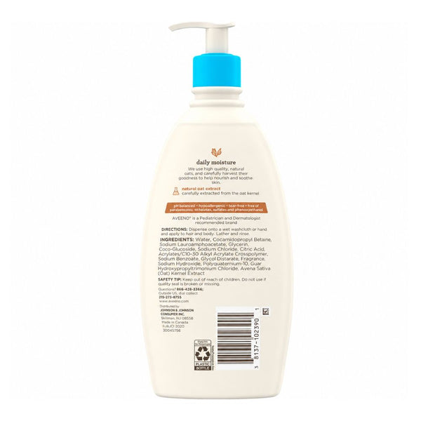 Aveeno Baby Daily Moisture Wash & Shampoo - 532ml
