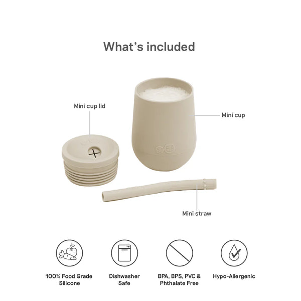 EzPz Mini Cup + Straw Training System for Toddlers - Oat
