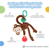 Nuluv Jittery Baby Toy, Vibrating Plush with Soft Fabric - Monkey