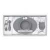 EzPz First Foods Set 100% Food Grade Silicone Baby & Toddler Suction Bowl with Built In Placemat - Grey