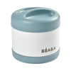 Beaba Stainless Steel Insulated Food Jar, Isothermal Portion 500 ml - Baltic Blue/White