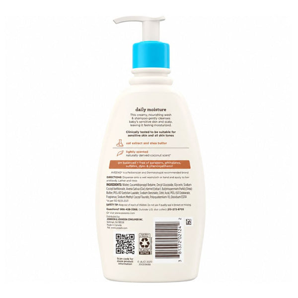 Aveeno Baby Daily Moisture Wash & Shampoo - 354ml