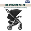 Chicco Bravo Quick Fold Baby Stroller Pram for 0 to 4Y (Upto 22 Kg) - Black