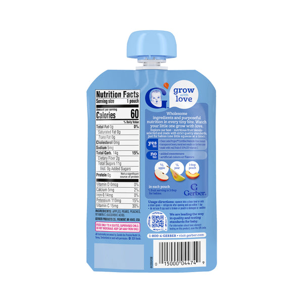 Gerber Fruit Puree - Apple Pear Peach