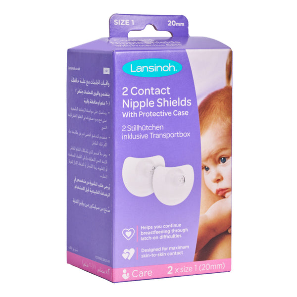 Lansinoh Contact Nipple Shield with Carrying Case Pack of 2 - 20mm