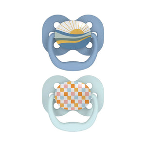 Dr.Browns Blue Space Advantage Pacifiers Stage 1, Pack of 2 - Blue Sunrise